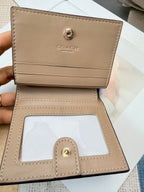 Monogram Cat Print Compact Wallet & Card Holder