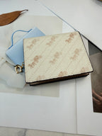Monogram Cat Print Compact Wallet & Card Holder