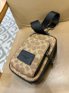 Signature Monogram Leather Sling Crossbody Bag