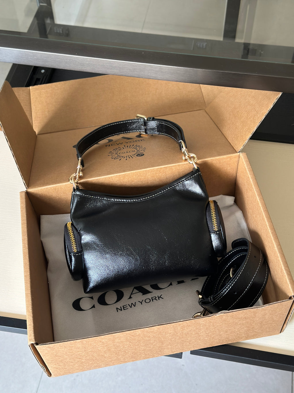 Multi-Pocket Zipper Shoulder & Crossbody Bag