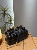 Quilted Monogram Flap Crossbody Bag – Luxury Convertible Chain Shoulder Bag
