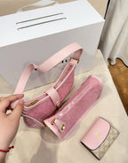 3-Piece Monogram Canvas Shoulder Bag & Wallet Set