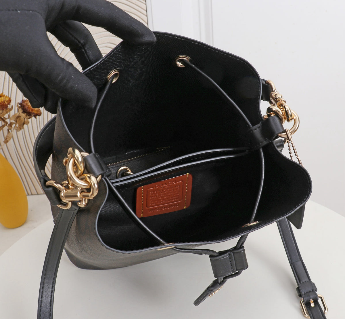 Signature Monogram Drawstring Bucket Bag | Crossbody & Shoulder Edition