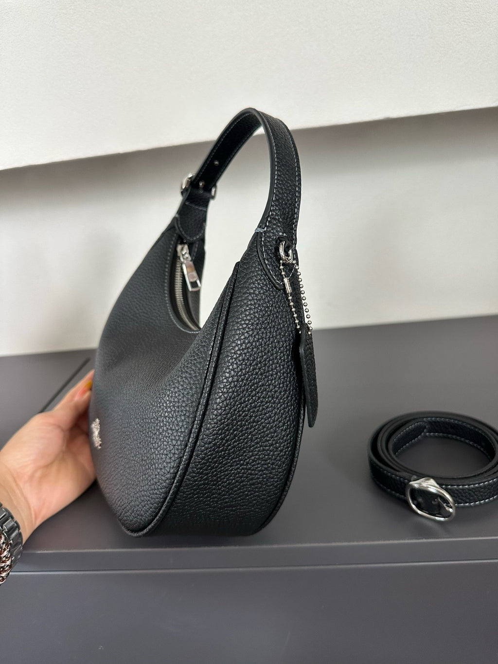 Luxury Signature Monogram Crescent Hobo Shoulder Bag✨