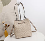 Signature Monogram Drawstring Bucket Bag | Crossbody & Shoulder Edition