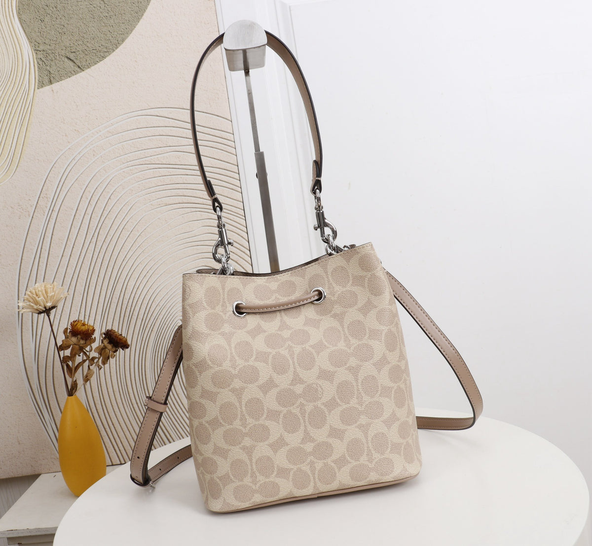 Signature Monogram Drawstring Bucket Bag | Crossbody & Shoulder Edition