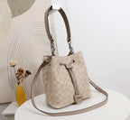 Signature Monogram Drawstring Bucket Bag | Crossbody & Shoulder Edition