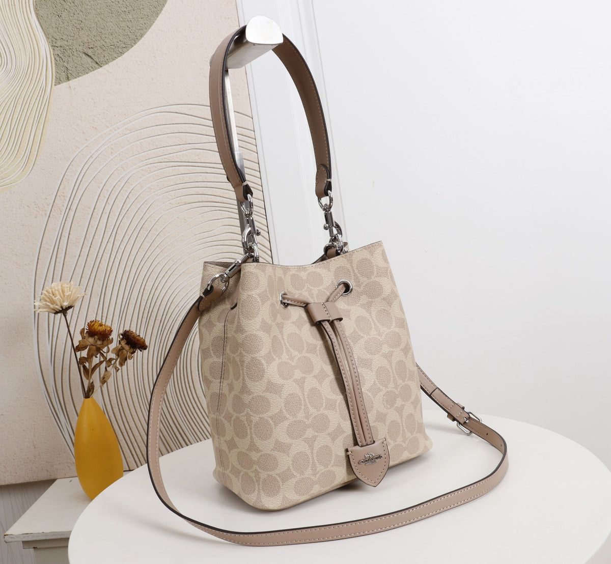Signature Monogram Drawstring Bucket Bag | Crossbody & Shoulder Edition