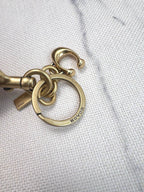 Gold-Tone Signature Letter Bag Charm Keychain