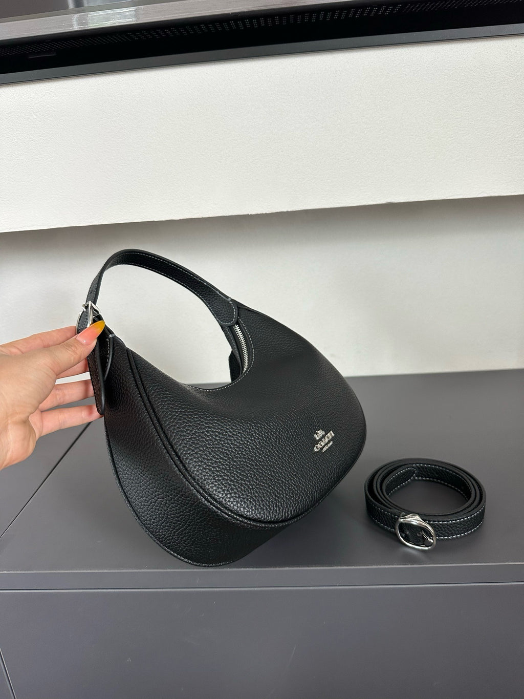 Luxury Signature Monogram Crescent Hobo Shoulder Bag✨