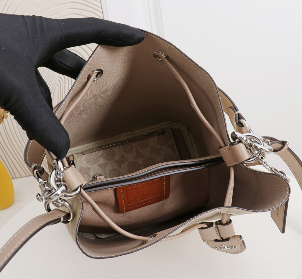 Signature Monogram Drawstring Bucket Bag | Crossbody & Shoulder Edition