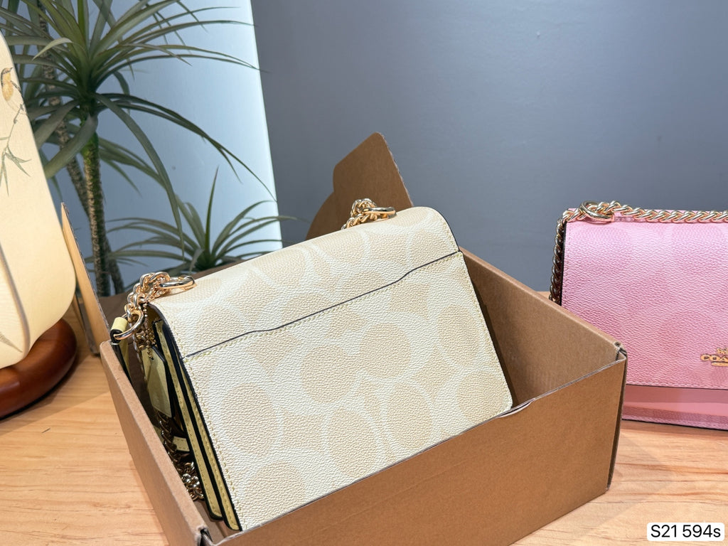 Monogram Canvas Chain Accordion Flap Bag