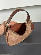 Luxury Signature Monogram Crescent Hobo Shoulder Bag✨