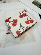 Monogram Cat Print Compact Wallet & Card Holder