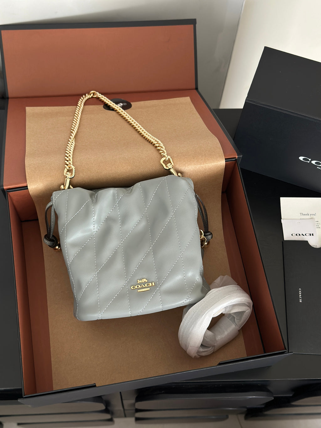 Women's Faye Leather Mini Drawstring Bucket Crossbody Bag