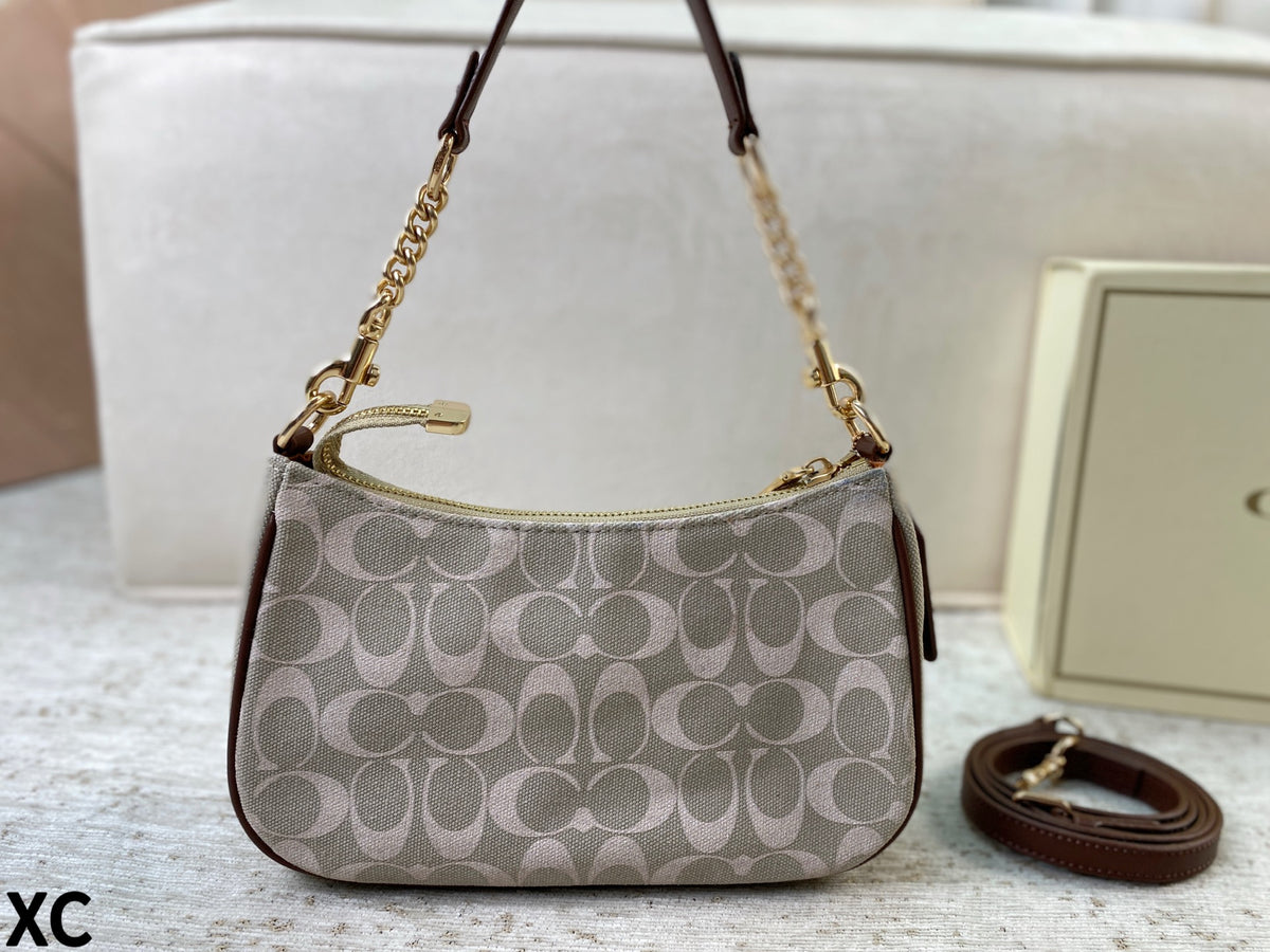 Signature Jacquard Convertible Shoulder Bag