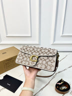 Crystal Embellished Monogram Flap Shoulder Bag