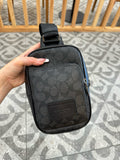 Signature Monogram Leather Sling Crossbody Bag