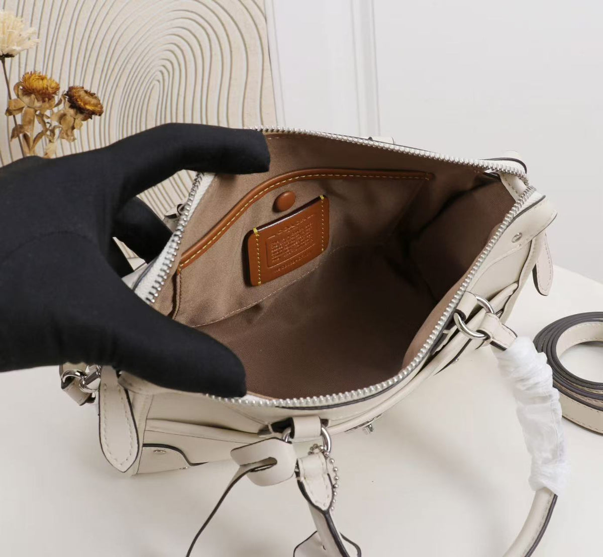 Structured Satchel Handbag with Top Handle and Crossbody Strap
