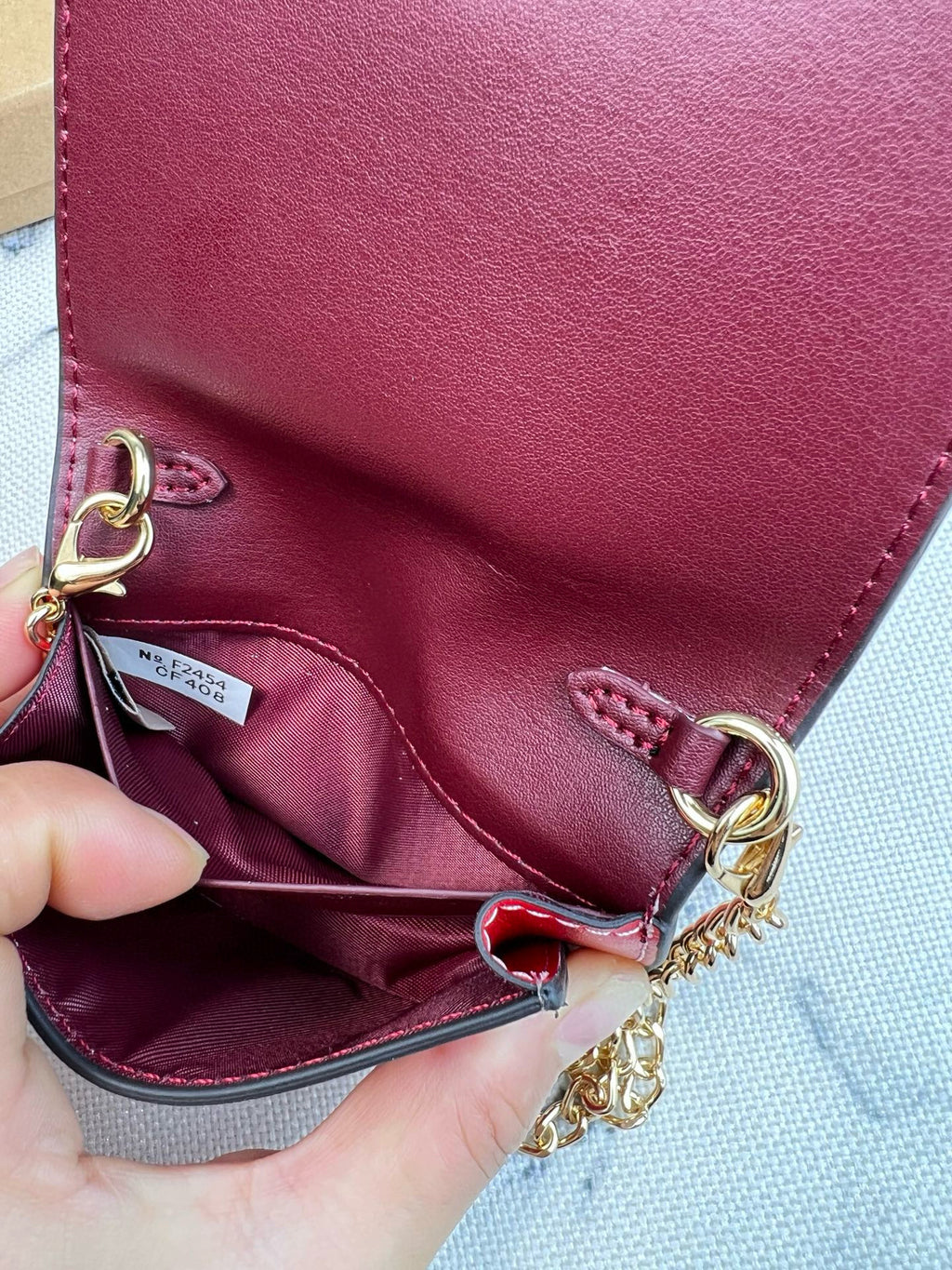 Floral Cherry Print Chain Wallet