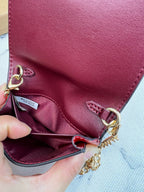 Floral Cherry Print Chain Wallet