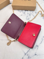 Floral Cherry Print Chain Wallet