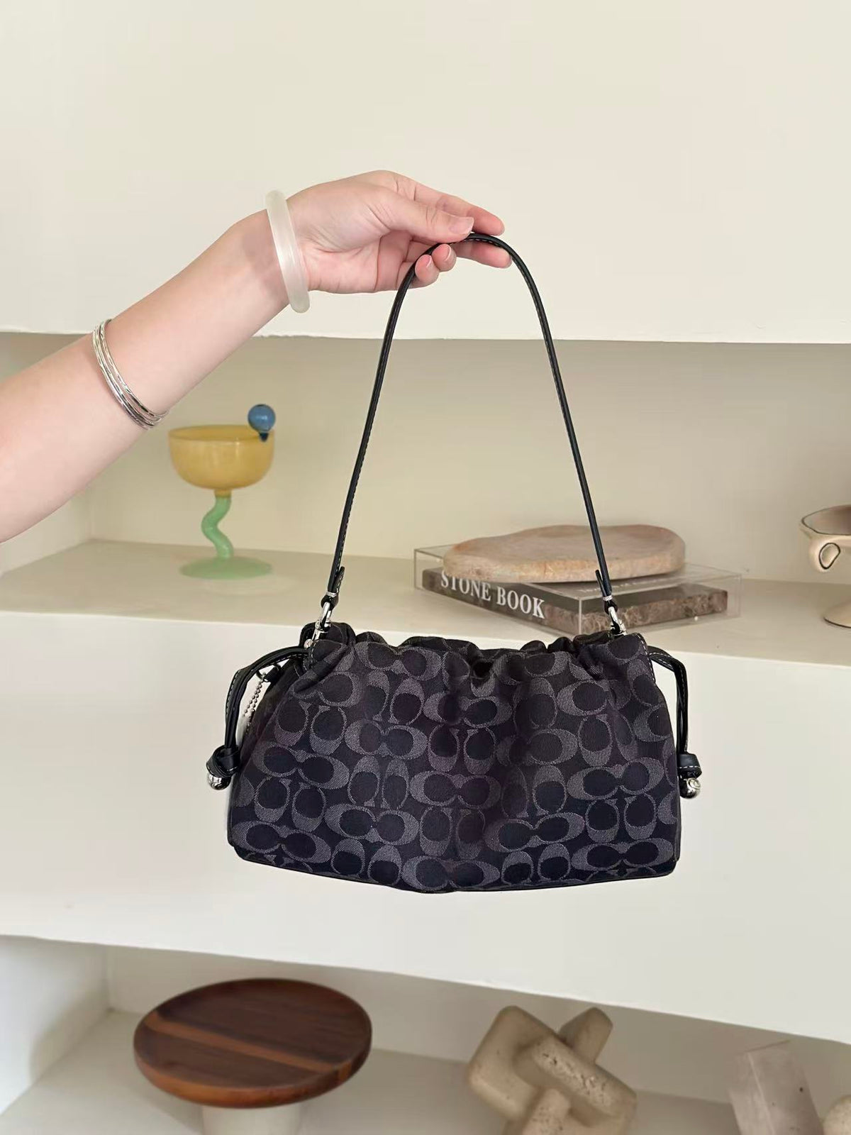 Women's Faye 26 Monogram Signature Canvas Shoulder Bag