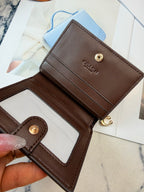 Monogram Cat Print Compact Wallet & Card Holder
