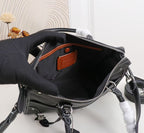 Structured Satchel Handbag with Top Handle and Crossbody Strap