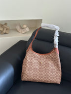 Multi-Pocket Signature Monogram Hobo Shoulder Bag