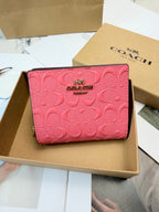 Monogram Cat Print Compact Wallet & Card Holder