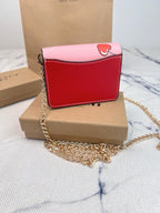 Floral Cherry Print Chain Wallet