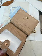 Monogram Cat Print Compact Wallet & Card Holder