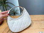 Quilted Mini Crescent Shoulder Bag