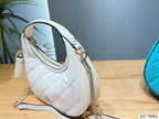 Quilted Mini Crescent Shoulder Bag