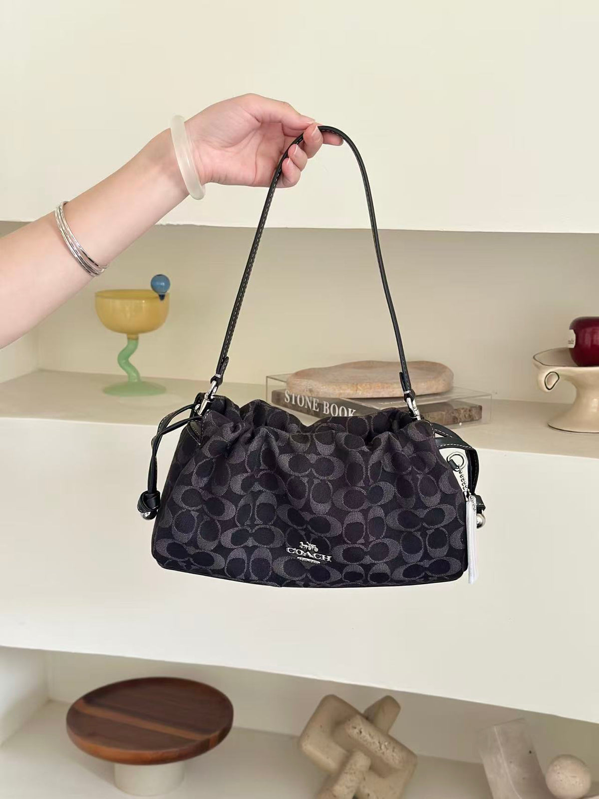 Women's Faye 26 Monogram Signature Canvas Shoulder Bag