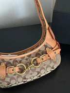 Women's Belted Ergo 26 Signature Canvas Hobo Bag