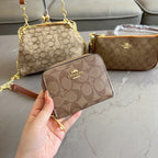 3-Piece Monogram Canvas Kiss-Lock Bag Set