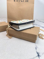 Floral Cherry Print Chain Wallet
