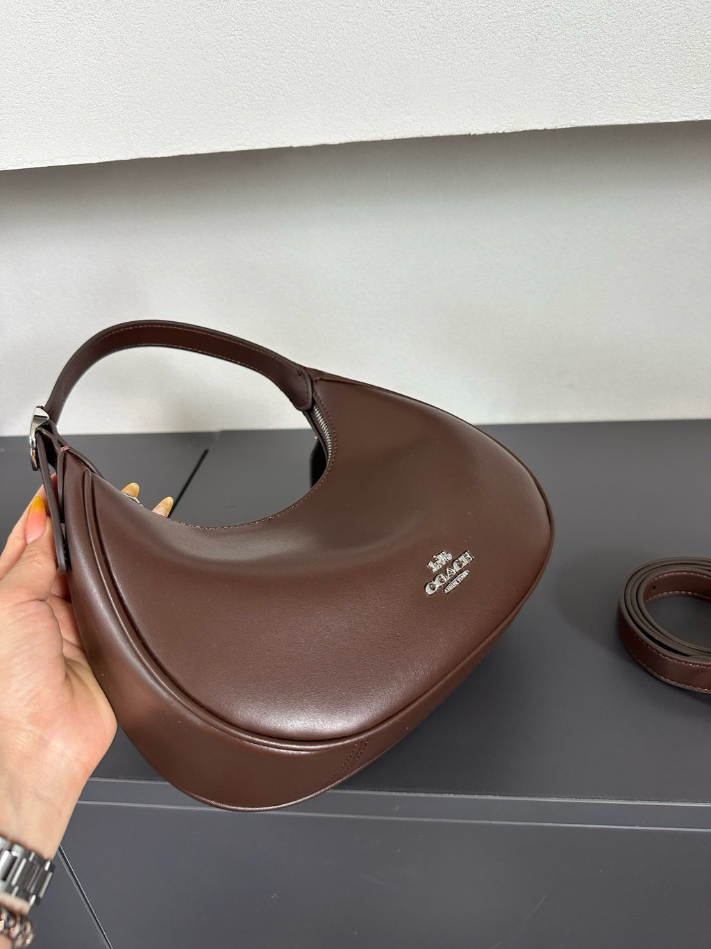 Luxury Signature Monogram Crescent Hobo Shoulder Bag✨