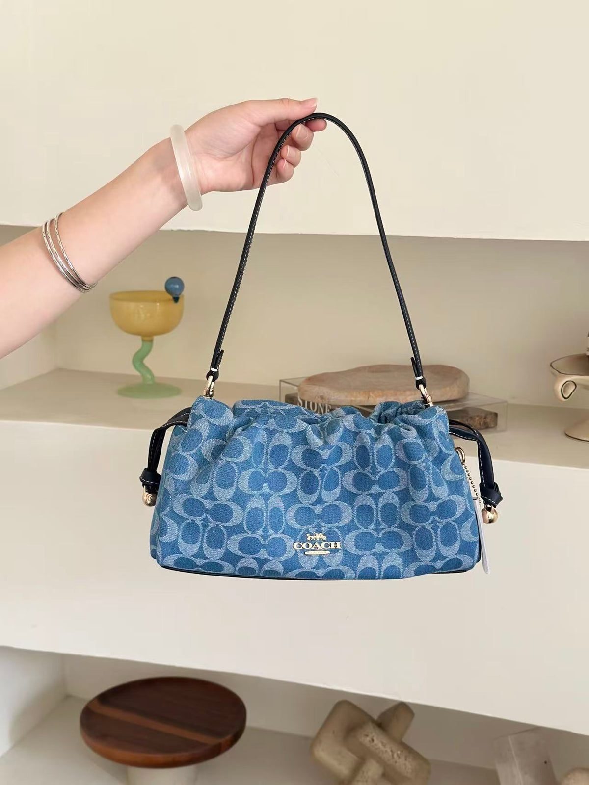 Women's Faye 26 Monogram Signature Canvas Shoulder Bag