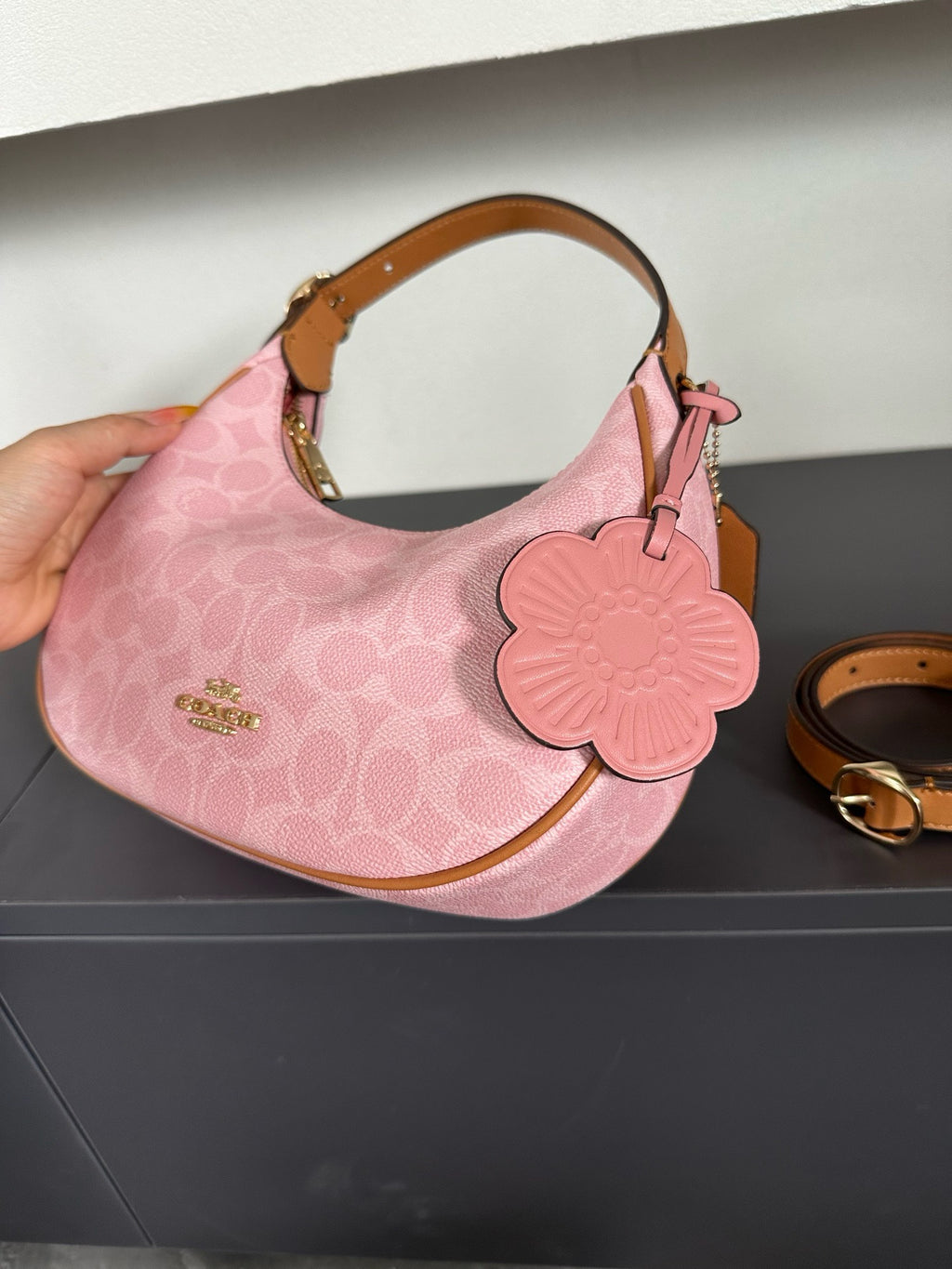 Luxury Signature Monogram Crescent Hobo Shoulder Bag✨