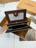 Monogram Cat Print Compact Wallet & Card Holder
