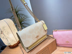 Monogram Canvas Chain Accordion Flap Bag
