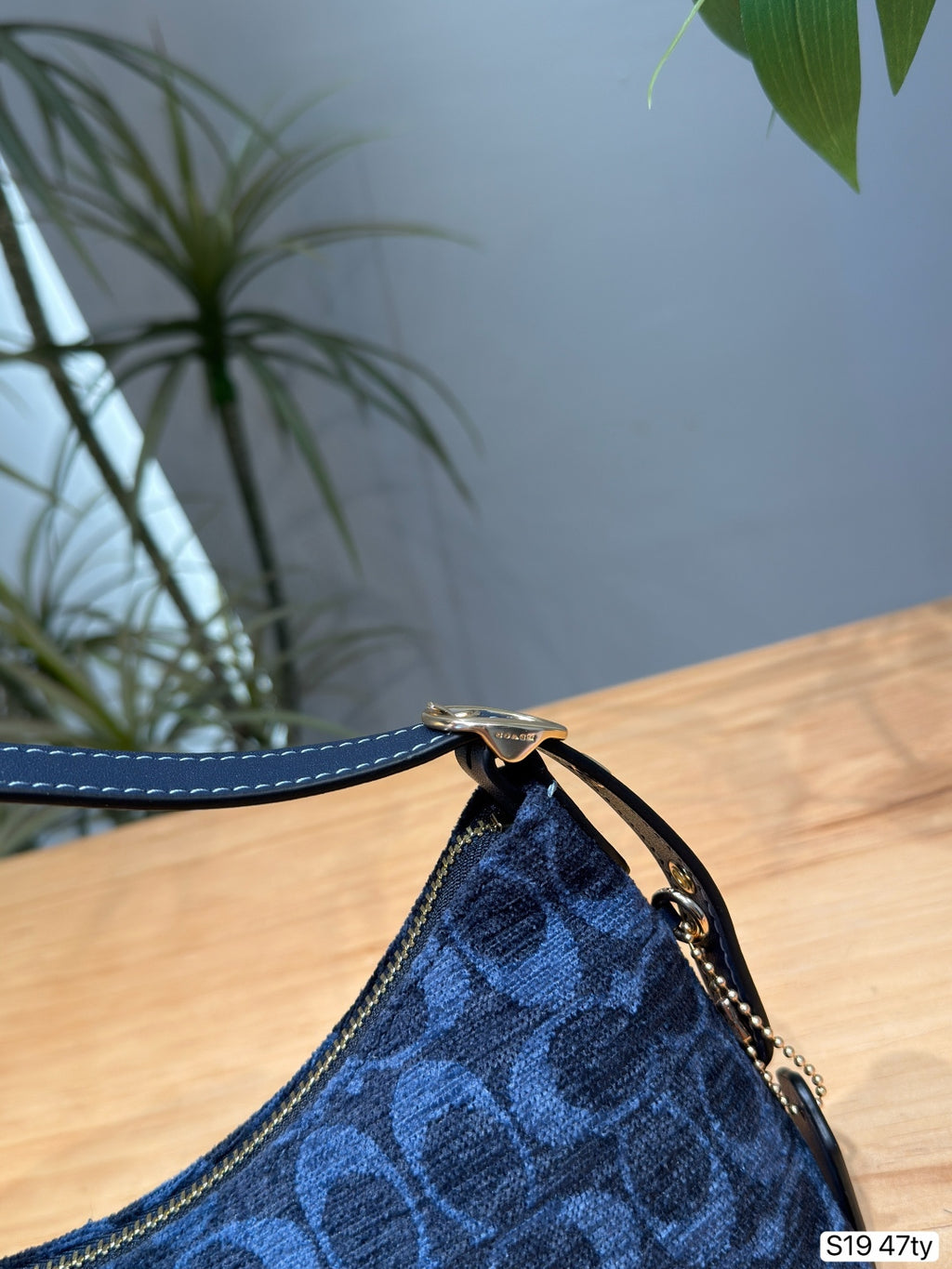 Jacquard Monogram Shoulder Bag - Slim Canvas Underarm Purse