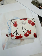 Monogram Cat Print Compact Wallet & Card Holder