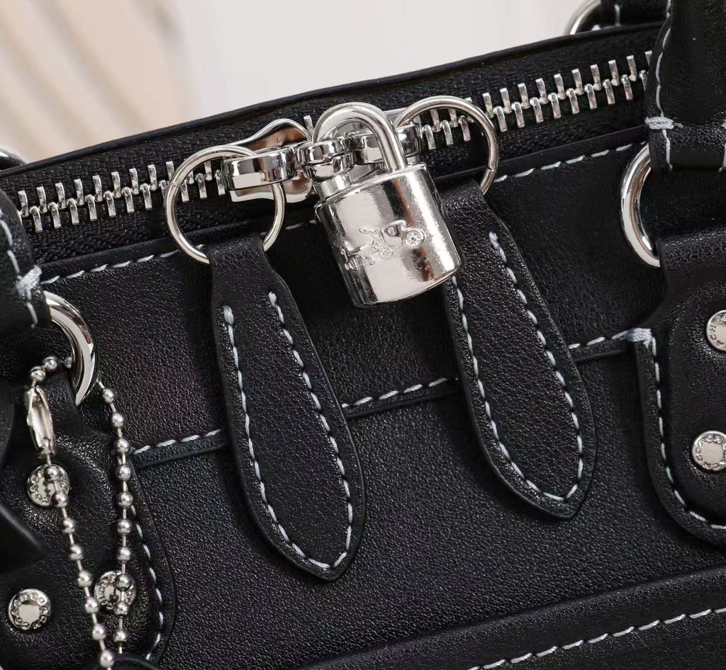 Structured Satchel Handbag with Top Handle and Crossbody Strap
