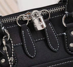 Structured Satchel Handbag with Top Handle and Crossbody Strap