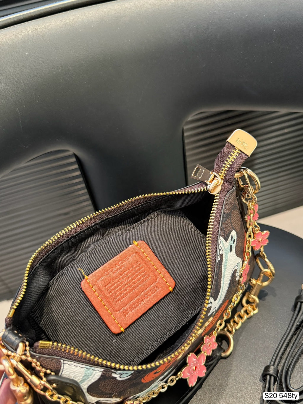 Spooky Pumpkin Monogram Shoulder Bag