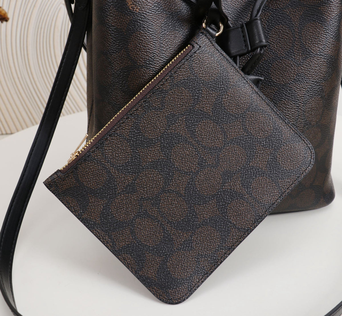 Signature Monogram Drawstring Bucket Bag | Crossbody & Shoulder Edition